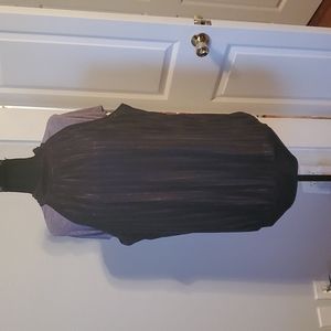 Black Shimmer Sleeveless High Neck Blouse